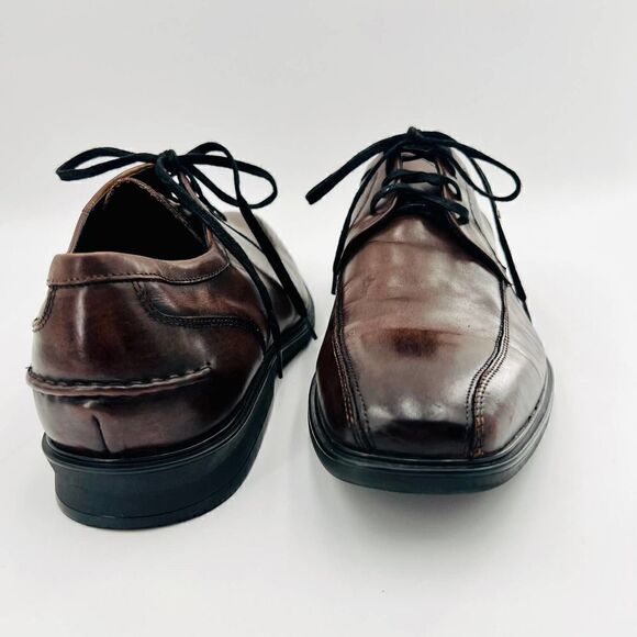 Kenneth Cole Reaction Get Busy Brown Leather Oxfords Size 11 - Picture 10 of 12